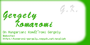 gergely komaromi business card